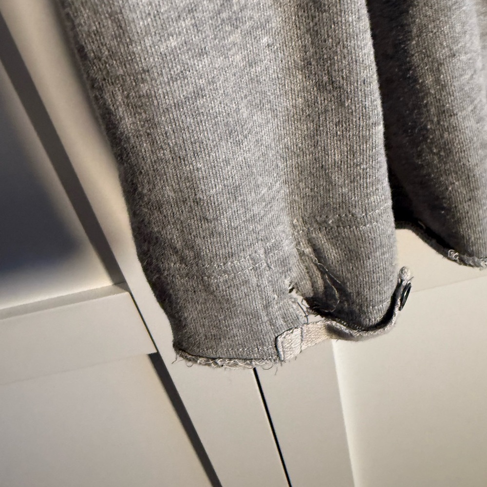 Mystree Light Gray Ruffle Cardigan - Picture 4 of 8
